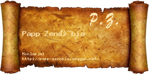 Papp Zenóbia névjegykártya